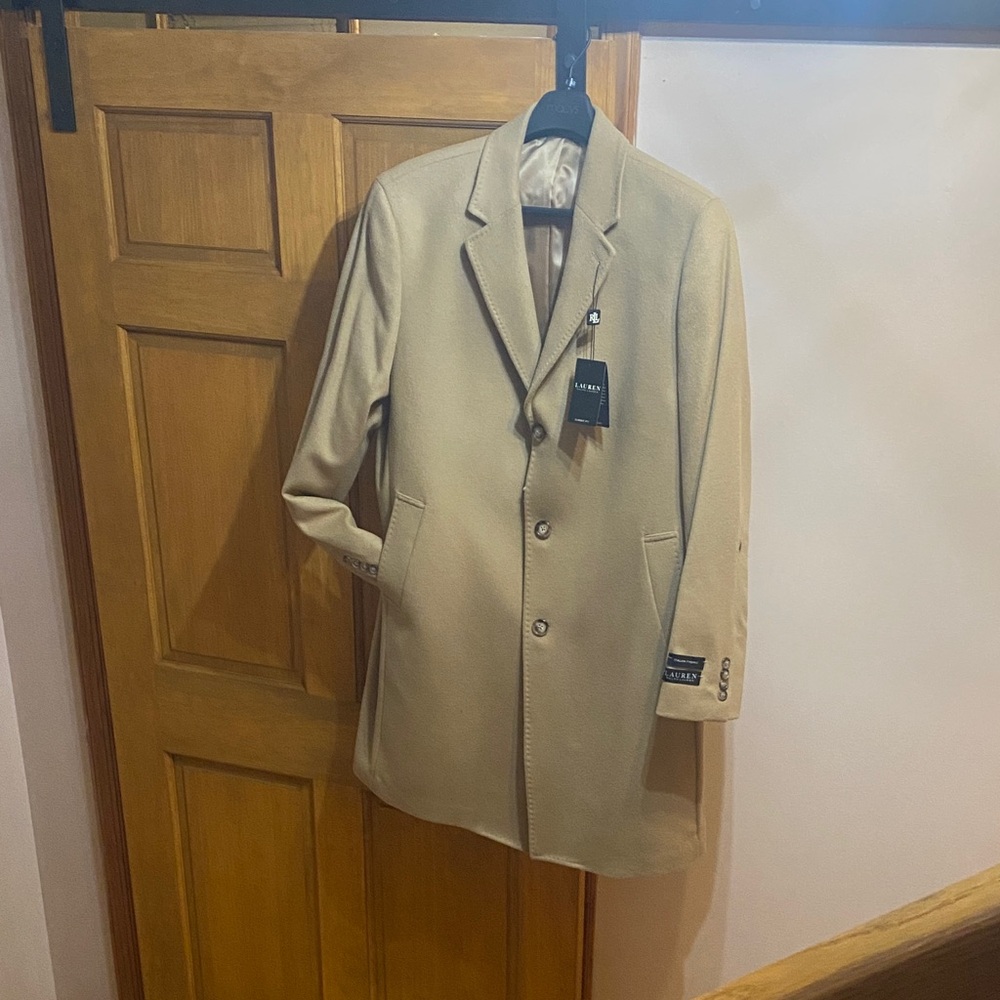 Lauren Ralph Lauren Men's Camel Trench Coat